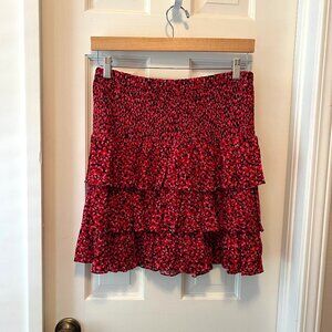MICHAEL Michael Kors Petal Print Tiered Ruffle Skirt | Medium | Punk Skirt